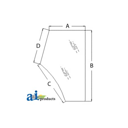 A & I Products Glass, Door (LH); Clear 65.5" x46.5" x4" A-3804659M1